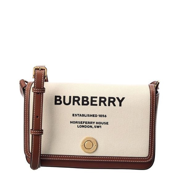 Burberry Bags Burberry Horseferry Print Canvas Leather Shoulder Bag